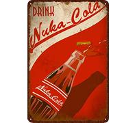 Nuka Cola Tin Sign Wall Art For Man Cave,Art Poster For Bar Pub Garage Kitchen Garden Bathroom Office Home,8x12 inch