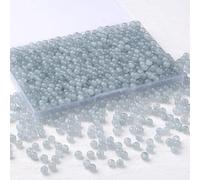 NUKAYAI 500Pcs Gray 6mm Round Glass Beads for Bracelets,Glass Crystal Beads for Jewelry Making Kits Bracelet Earring Necklaces DIY Crafts for Beginners(Gray)