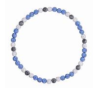 NUKAYAI Baseball Beaded Necklace for Men, Bling Ice 16in/18in/20in Shiny Collection Baseball Chain, Glitter Rhinestone Sparky Inspired Discoball Drip Baseball Necklaces Gifts for Player Team Lovers