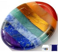 NUKAYAI thumb care stone oval anxiety 7 chakra crystals healing stones calm meditation accessories mental health gifts real natural hand carved decor