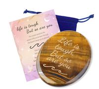 NUKAYAI Tiger Eye Worry Stone Courage Amp Stress Relief Fidget Stone