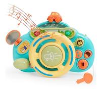 Nukdey Steering Wheel for Toddlers Interactive Driving Baby Car Keys Pretend Play with Music, Roleplay Educational Learning Sensory Toy Birthday Gifts for Boy Girl Aged 12 Months+