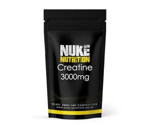 Nuke Nutrition Creatine Tablets 3000mg - 60 Tablets - Pure Creatine Monohydrate Supplements to Boost Muscle Mass, Bulk & Strength - Excellent Pre Workout for Men & Women - Boost Energy & Performance