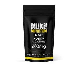 Nuke Nutrition NAC Supplement 600mg | High Strength NAC N-Acetyl-Cysteine 120 Vegan Capsules with High Bioavailability | Amino Acid N-Acetyl-Cysteine Nutritional Supplements | Manufactured in the UK