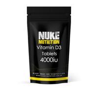 Nuke Nutrition Vitamin D3 Tablets 4000iu | 60 Tablets | Vitamin D High Strength | Vitamin D Tablets | Easy Swallow Vitamin D Supplement for Adults | Maintain Ultra Strong Immune System, Bones & Teeth