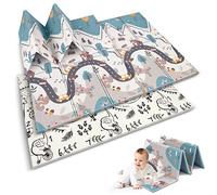 NUKIDO Baby Foam Mat Double-Sided Cute Colourful Design for Playing Crawling Ideal as a Gift Rollable Thickness 1 cm Size 200 x 150 cm NK-341