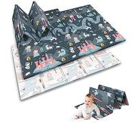 Nukido Double-Sided Crawling Mat Baby Crawling Mat Floor Mattress Children's Room Crawling Mat Baby Foldable Floor Mat Children Baby Toy 0-6 Months Multicoloured 150 x 200 x 1 cm