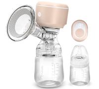 Nukido Electric Breast Pump 3 Modes Portable LED Display BPA Free Silicone Beige White