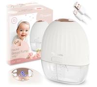 Nukido Electric Breast Pump 3 Modes Portable LED Display BPA Free Silicone White