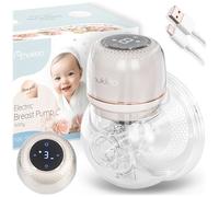 Nukido Electric Breast Pump 3 Modes Portable LED Display BPA Free Silicone White Gold