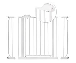 Nukido Stair Safety Gate No Drilling Door Safety Gate 90° Stop 75-105 cm White