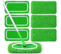 Nukisa 6 PC Reusable Wet & Dry Pads Refill Compatible with Swiffer Mop Pads