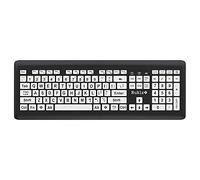 Nuklz N Magnus 325 | Wireless Large Print Full Size Computer Keyboard | High Contrast Black & White Keys | Soft Buttons | Ideal for Visually Impaired, Beginners and Seniors | Plug & Play