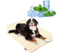 NUKYEJH Barkley Cooling Mat, Cooling Mat for Dogs, Waterproof Cool Crate Pad for Dogs, Machine Washable Pet Cool Mats (Yellow,Large)