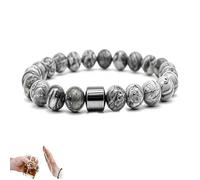 NUKYEJH Glame Anti Alcohol Bracelet, Adjustable Glame Anti Alcohol Magnetic Bracelet, Reduce Alcohol Cravings, Relieve Anxiety (Gray)
