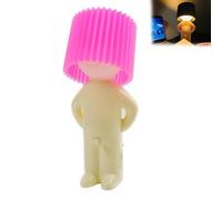 NUKYEJH Shy Boy Table Lamp, Shy Man Lamp, Shy Boy Lamp, A Little Shy Man Creative Lamp, Home Decoration Novelty Gift for Bedroom, Christmas and Valentines Day Gifts (Pink)