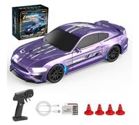 NULA 1/43 Scale 2.4G Full Proportional RC Drift Car 4WD Mini Racing Vehicle with LED Lights Adjustable Speed Remote Control Car Model for Adults - (RTR Version/Purple)