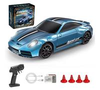 NULA 1/43 Scale 2.4G Full Proportional RC Drift Car 4WD Mini Racing Vehicle with LED Lights Adjustable Speed Remote Control Car Model for Adults - (RTR Version/Blue)