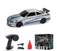 NULA 1/43 Scale RC Drift Car 2.4G Full-Proportional 4WD Mini Racing Car with Gyro & Linkage Light Group Indoor RTR Remote Control Hobby Drift Vehicle for Adults - Gyro Version