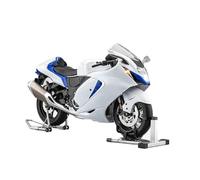 NULA 1/6 Alloy RC Motorcycle Model with Ignition Function Dynamic Spray Exhaust Engine Sound LED Lights Remote Control Racing Display Vehicle for RC Motorcycle Enthusiasts-White