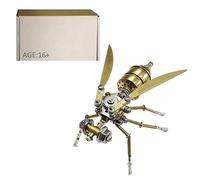 NULA 3D Metal Puzzle Wasp Kit for Adults, 100+Pieces Mechanical Insect 3D Stainless Steel Puzzle, DIY Assembly Steampunk Jigsaw Creative Handmade Toys, Decoration