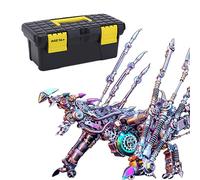 NULA 3D Metal Puzzles for Adults, 1390+ Pieces Dragon Mechanical Building Model DIY Assembly Jigsaw Craft Model Kits Steampunk Christmas Halloween Home Decorations Gifts