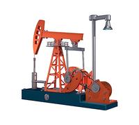 NULA Beam Pumping Unit Engine Model Kit that Runs, 3D Metal DIY Assembly Oil Pump Oilfield Working Equipment Mechanical Kit Physical Experiment Toy for Teens Adult - (219PCS)