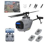 NULA C127AI RC Helicopter Toy with 1080P Camera, 2.4G RC 4CH 6-Axis Gyro Black Hornet Scout Drone Single-Rotor Brushless Helicopter for Beginner Adults Optical Flow Positioning -RTF Version