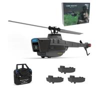NULA C128 RC Helicopter Model with 1080P Camera, 2.4G RC 4CH 6-Axis Gyro Black Hornet Scout Drone Aerial Military Aircraft Helicopter Toy with for Beginner Adults Optical Flow Positioning - RTF