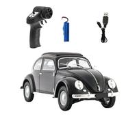 NULA D62MINI 1:16 Scale Retro RC Beetle Car, 2.4GHz 4CH RWD Drift Remote Control Car with 130 Motor & LED Lights, High Speed Vintage Racing Sport Model for Adults Enthusiasts
