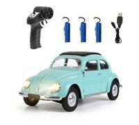NULA D62MINI 1:16 Scale Retro RC Beetle Car, 2.4GHz 4CH RWD Drift Remote Control Car with 130 Motor & LED Lights, High Speed Vintage Racing Sport Model for Adults Enthusiasts