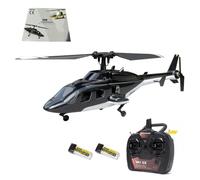 NULA F150BL V3 Air-wolf Flybarless RC Helicopter RTF with LED Tail Light, 5CH 2.4G Remote Control, 6-Axis Gyro Stabilized Aircraft for Adult Pilots Beginners - 2PCS Battery