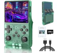 NULA R40S Pro Retro Handheld Game Console, 256G TF Card 30000+Games Supports 20+ Emulator 3.5 Inch IPS HD Screen Linux System Portable Pocket Arcade Video Player Boy Gifts