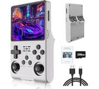 NULA R40S Pro Retro Handheld Game Console, 256G TF Card 30000+Games Supports 20+ Emulator 3.5 Inch IPS HD Screen Linux System Portable Pocket Arcade Video Player Boy Gifts