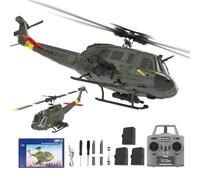 NULA RC ERA C032 UH-1 Huey RC Helicopters, 1/48 Scale 6CH 2.4G 6-Axis Gyro Stabilized Military Aircraft with 3D Inverted Flight & Altitude Hold for Adults Beginners (RTF / 3 Battery)