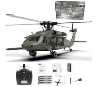NULA RC Helicopter Toys for Adults, Aircraft with Camera & 6-axis Gyro & Lights & 2 Brushless Motor, YUXIANG F09 2.4G 6CH 1/47 Scale 6G/3D RC Military Helicopter for Uh60 Black Hawk - RTF