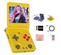 NULA RG 34XXSP Flip Retro Handheld Game Console, with 64G+128G TF Card Built-in 8000+ Classic Games 3.4-inch IPS Screen Linux 64-bit ARM Cortex-A53 CPU Video Gaming Player for Adult