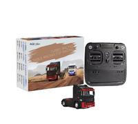 NULA Turbo Racing 1/76 C50-T Mini RC Semi Truck Tractor Model with LED Light, 2.4G 3CH 4WD Electric Truck Proportional Steering Desktop Vehicle for Hobbyist -RTR