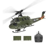 NULA YUXIANG F07 UH-1D RC Helicopter for Adult, 1/34 Scale 6CH 2.4G 6-Axis Gyro 3D/6G Brushless Remote Control Helicopter Flying Aircraft, Optical Flow Positioning - 2 Battery