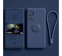 nulala Case Compatible with Huawei Mate 20 Lite, Original Liquid Silicone Magnetic Ring Holder Case, Military Shockproof Protective Cover for Huawei Mate 20 Lite Blue