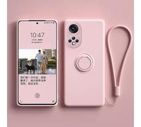 nulala Case Compatible with Huawei Mate 20 Pro, Original Liquid Silicone Magnetic Ring Holder Case, Military Shockproof Protective Cover for Huawei Mate 20 Pro Pink