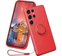 nulala Case Compatible with Samsung Galaxy A54 5G, Original Liquid Silicone Magnetic Ring Holder Case, Military Shockproof Protective Cover for Samsung Galaxy A54 5G Red