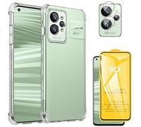 nulala Transparent Case, Screen Protector with Camera Lens Protector for OPPO Find X3 Pro, [3 in 1] Anti-Scratch, Anti-Shatter 9H Hardness Tempered Glass Film for OPPO Find X3 Pro