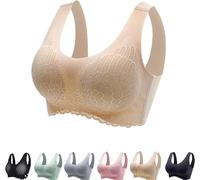Nulalift Anti Sagging Bra, Anti-Saggy Breathable Lace Large Size Bra,Lifting Anti-Sagging Graceful Wireless Bra (UK, Alpha, M, Regular, Regular, Beige)