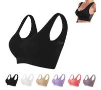 Nulalift Bra, Breathable Cool Liftup Air Bra, Nulalift Anti Sagging Bra, Seamless Breathable CoolFull Support Sports (Black,XX-L)