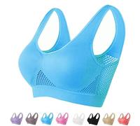 Nulalift Bra,Nulalift Anti Sagging Bra,Women's Breathable Cool Lift up Air Bra,2024 Seamless Breathable Cool Bra (Blue,Large)
