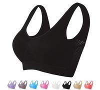 Nulalift Bra,Nulalift Anti Sagging Bra,Women's Breathable Cool Lift up Air Bra,2024 Seamless Breathable Cool Bra (Black,X-Large)