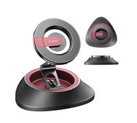 Nulaxy 360° Rotating MagSafe Car Mount for Car Dash, Dual Folding Adjustable Magnetic Phone Holder, Car Mount Strong Magnets Car Phone Holder Compatible with iPhone 17 16 15 14 13 12 Pro Max, Red