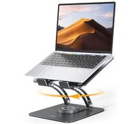 Nulaxy 360° Swivel Laptop Stand, Foldable Ergonomic Riser 10-17" Laptops, Black