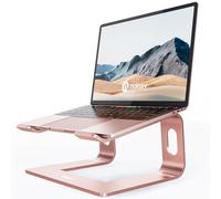 Nulaxy Ergonomic Aluminum Laptop Stand - Detachable Computer Riser Compatible with MacBook Air Pro, Dell XPS, HP, Lenovo More 10-15.6" Notebooks - Rose Gold